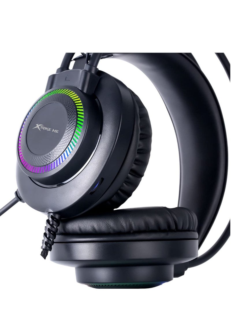 XTRIKE ME - Gaming Headset GH-509 Wired Stereo Gaming Headset Black-Wired Gaming Headphone with Crystal Clear Microphone for PS5 PS4 PC and Switch - Image 1