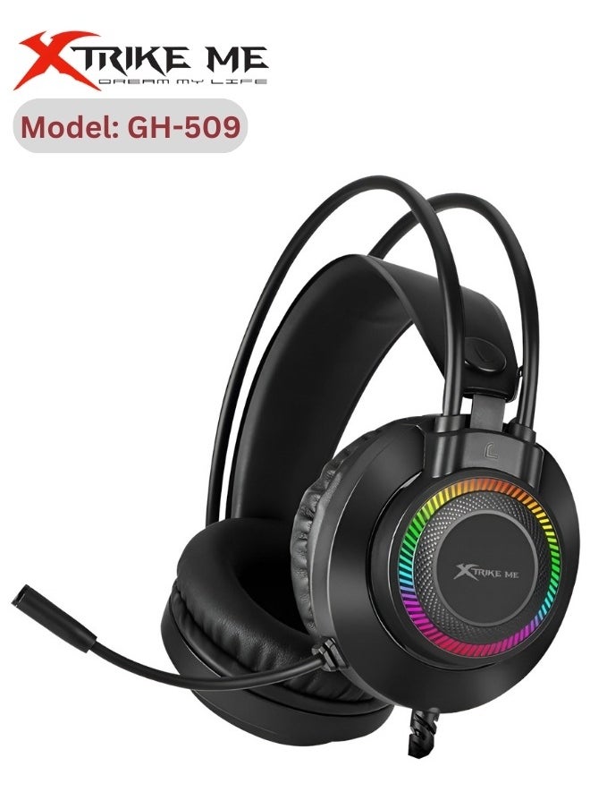 XTRIKE ME - Gaming Headset GH-509 Wired Stereo Gaming Headset Black-Wired Gaming Headphone with Crystal Clear Microphone for PS5 PS4 PC and Switch - Image 1