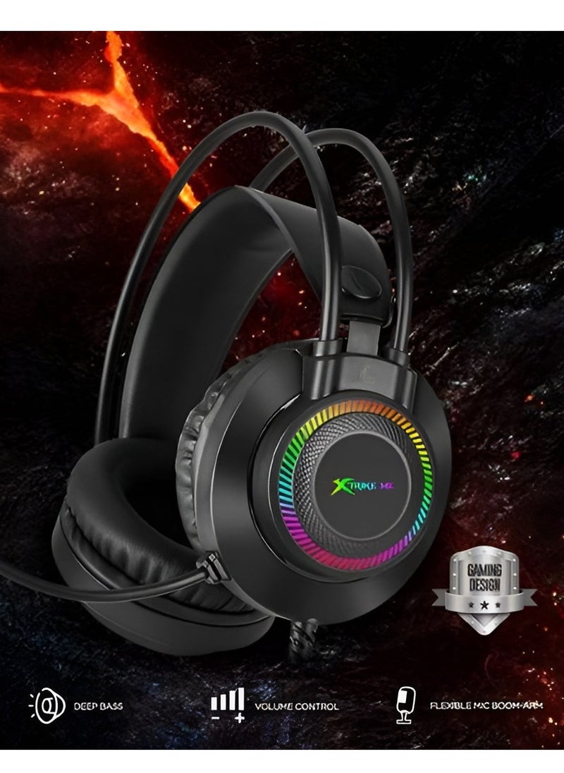 XTRIKE ME - Gaming Headset GH-509 Wired Stereo Gaming Headset Black-Wired Gaming Headphone with Crystal Clear Microphone for PS5 PS4 PC and Switch - Image 1