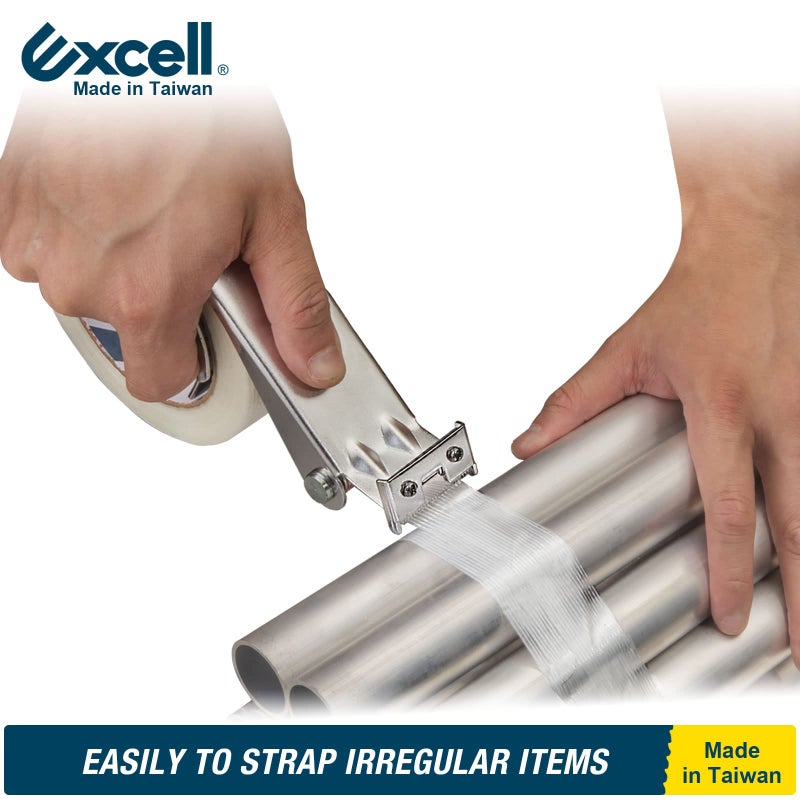 excell موزع شريط الفيلامينت إكسل الثقيل (يتناسب مع عرض 1 بوصة): يعمل مع شرائط الفيلامينت، والشفافة، وشرائط الربط. مثالي للتعبئة الثقيلة في المنازل والمكاتب والمخازن. - Image 5