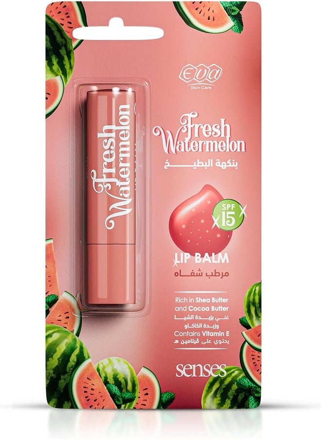Eva - Skin Care Senses Lip Balm Fresh Watermelon 4gm - Image 1