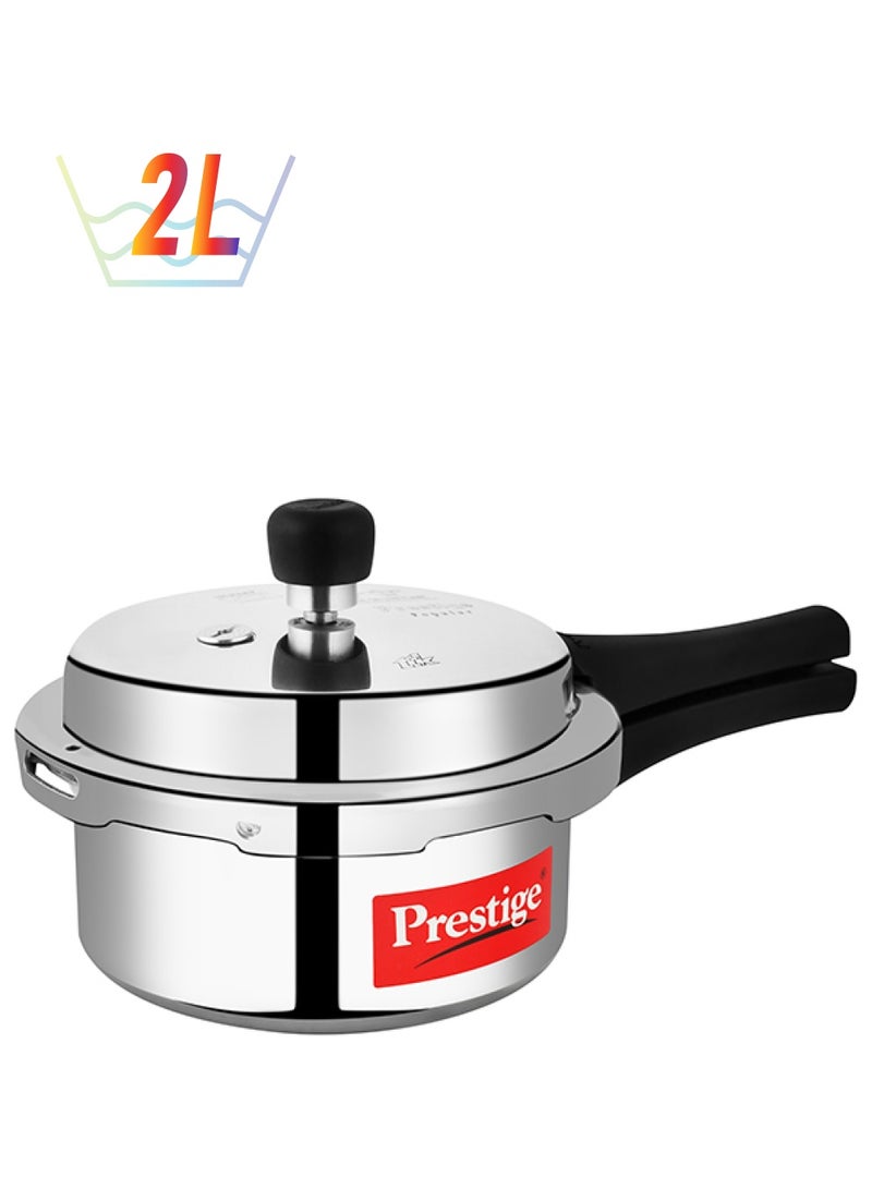 Prestige Svachh Aluminium Pressure Cooker Junior Deep pan With Locking Lid 2Liters - Image 1