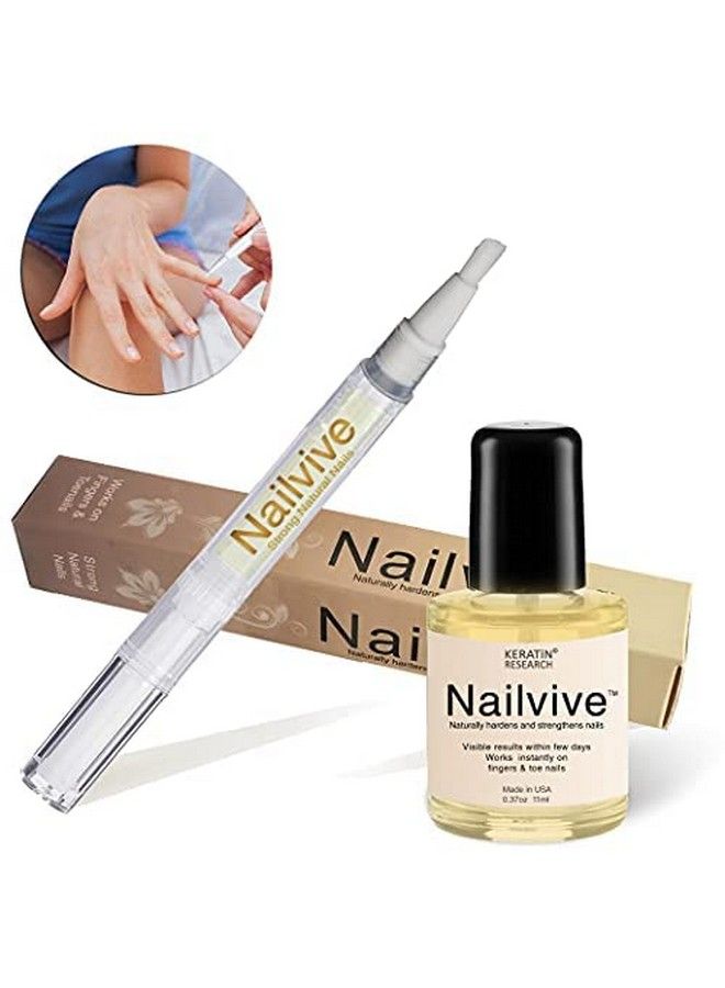 KERATIN RESEARCH Nailvive Nail Serum Powerful Magiclike Silk Proteins Proven Natural Formula Strengthening Hardening Nails Instantly Prevents Splits Chips Peels Cracks On Your Nails  - Image 4