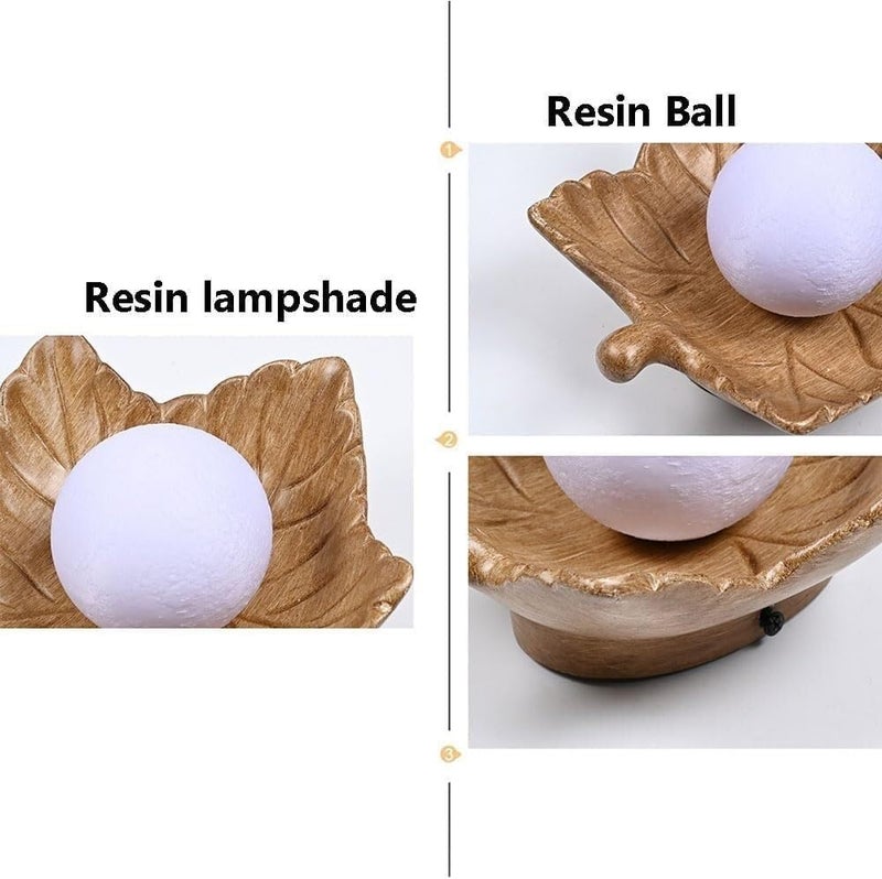8.2 Inches Creative Maple Leaf Wall Lamp, G9 Frosted OrbTextured Resin Finish Wall Sconce, Hardwired Indoor Decorative Fixture, for Living Room, Bedroom, Hallway, Foyer(White) - Image 5