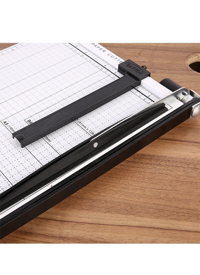 DUNISO A4 paper cutter, heavy duty paper cutter, manual paper cutting tool, metal base, suitable for cutting cardboard, photos, used in homes, schools, and offices, 32 * 25 * 5cm  - Image 3