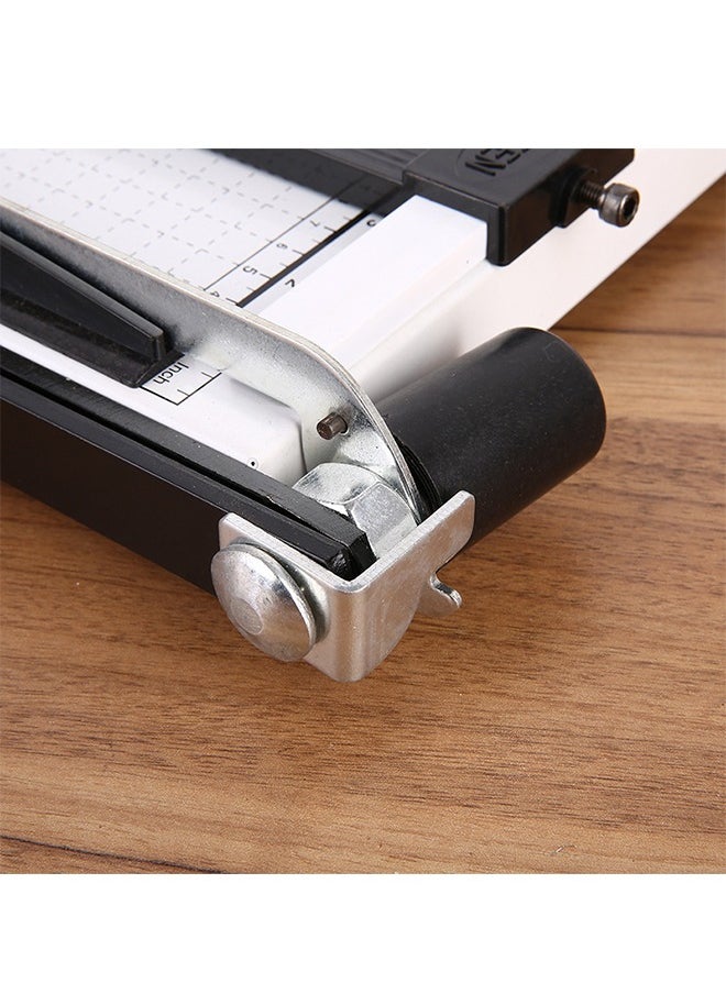 DUNISO A4 paper cutter, heavy duty paper cutter, manual paper cutting tool, metal base, suitable for cutting cardboard, photos, used in homes, schools, and offices, 32 * 25 * 5cm  - Image 4