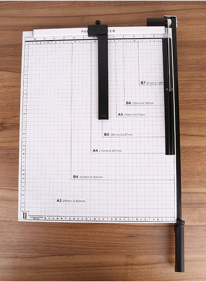 DUNISO A4 paper cutter, heavy duty paper cutter, manual paper cutting tool, metal base, suitable for cutting cardboard, photos, used in homes, schools, and offices, 32 * 25 * 5cm  - Image 5