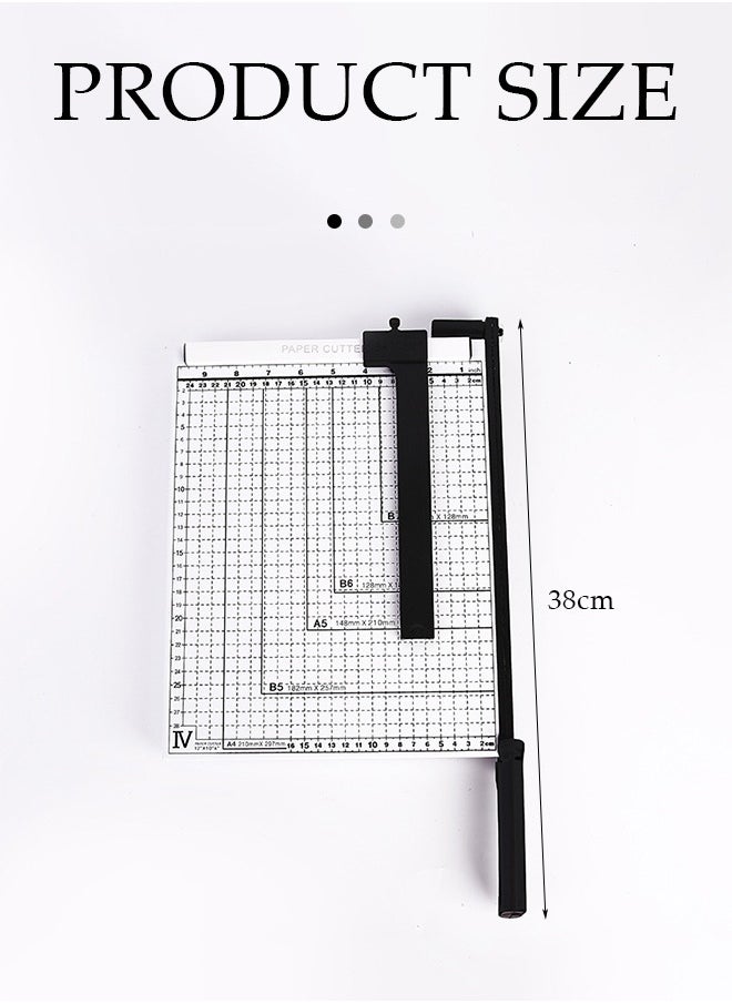 DUNISO A4 paper cutter, heavy duty paper cutter, manual paper cutting tool, metal base, suitable for cutting cardboard, photos, used in homes, schools, and offices, 32 * 25 * 5cm  - Image 2