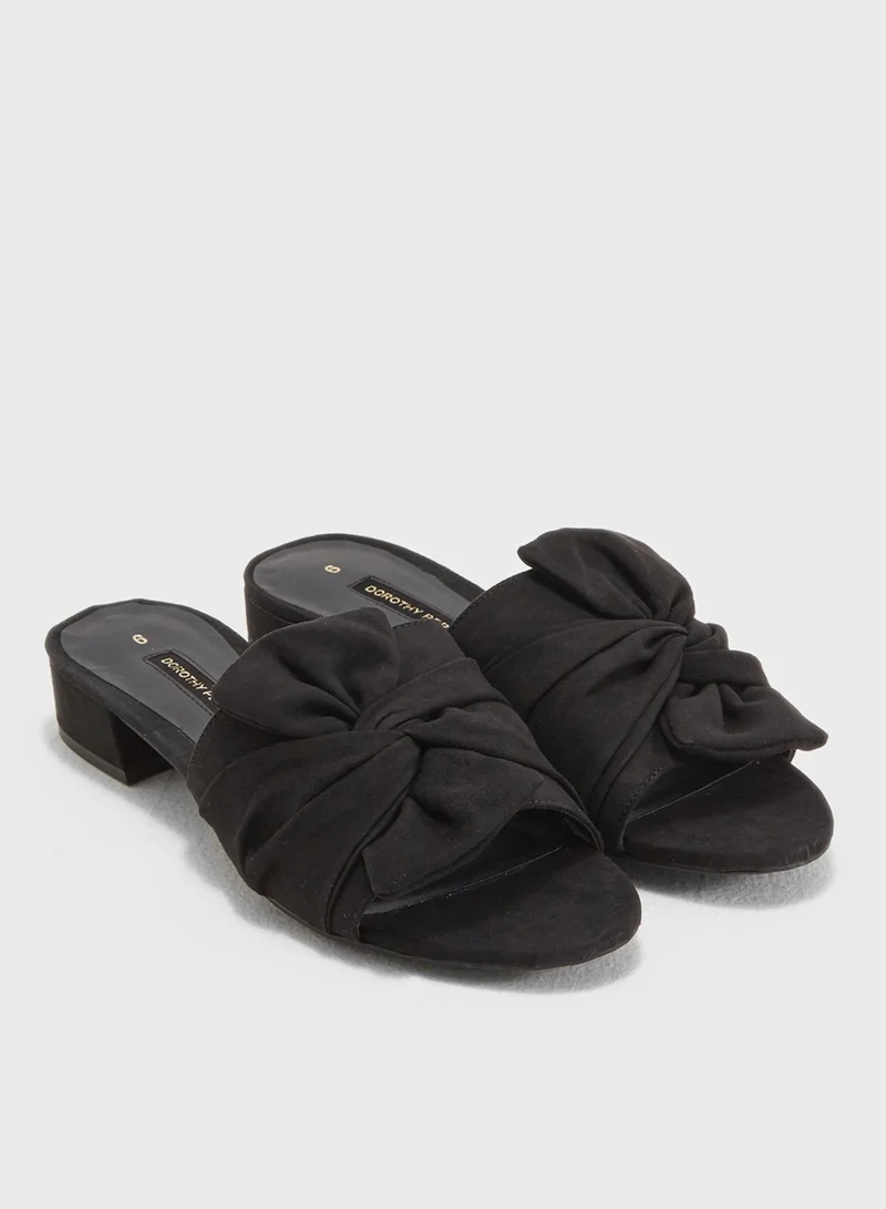 DOROTHY PERKINS Black Summer Twist Mule Sandals