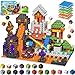 Windidi 150PCS Magnetic Building Blocks 6 Big Magnetic Base Building STEM Toys Magnet Cube Game for Kids Build Mine Castle Volcano World for Boys Girls Age 35 48 812 Sensory Outdoor Travel Toys Gifts - Image 2