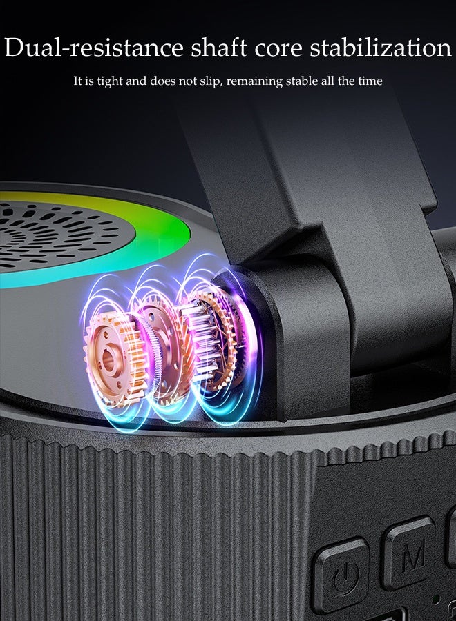 DUNISO 3-In-1 Bluetooth Speaker & Phone Stand &power bank，Wireless Induction Bluetooth Speaker，HD Surround Sound,Anti-Slip，Foldable，for Home, Office, Outdoor  - Image 4