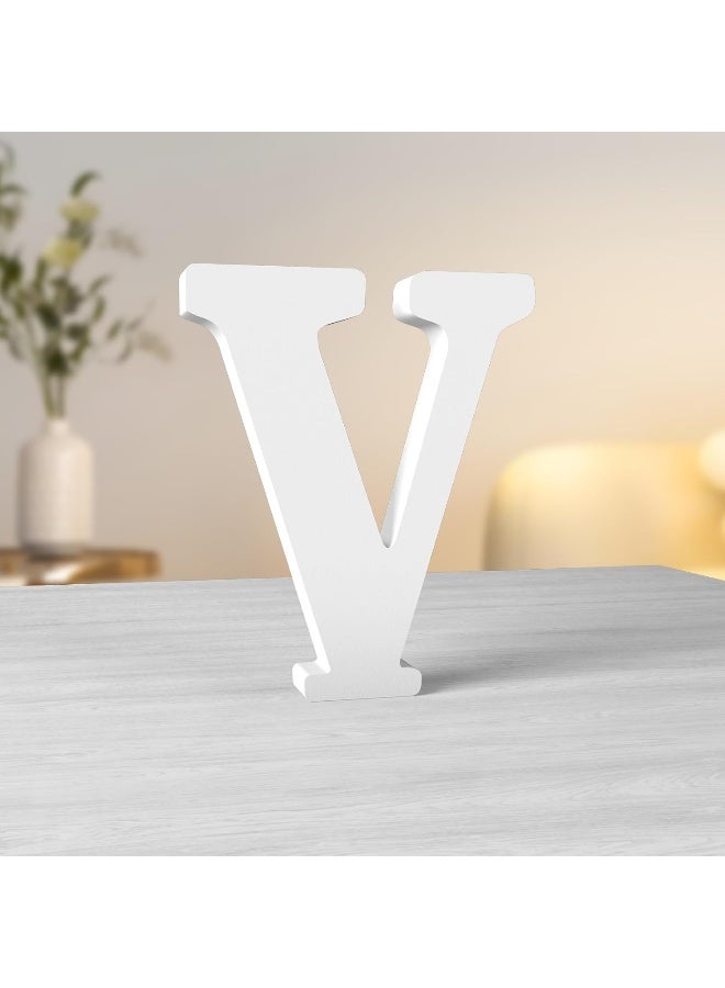 TPGP 6 Inch White Wood Letters for Wall Decor - Unfinished Wood Letters for Craft, Home, Party Projects - Image 1