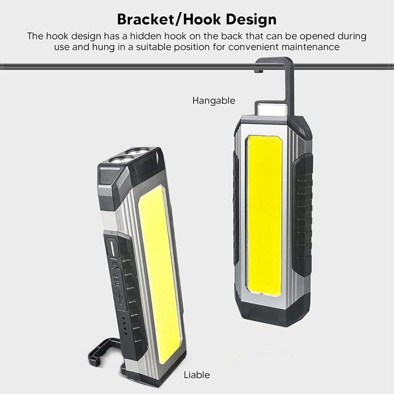 Rechargeable LED Magnetic Work Light 1000LM USB Charging ABS Material Portable - Image 4