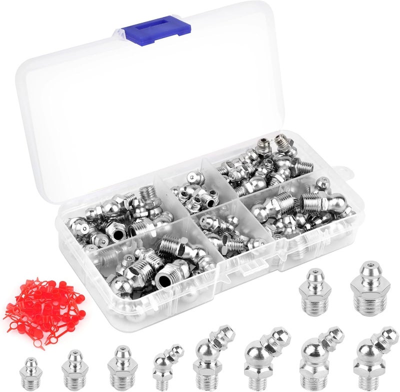 MXTIMWAN Metric Grease Assortment Kit for Grease Gun Pack of 100 - Image 1