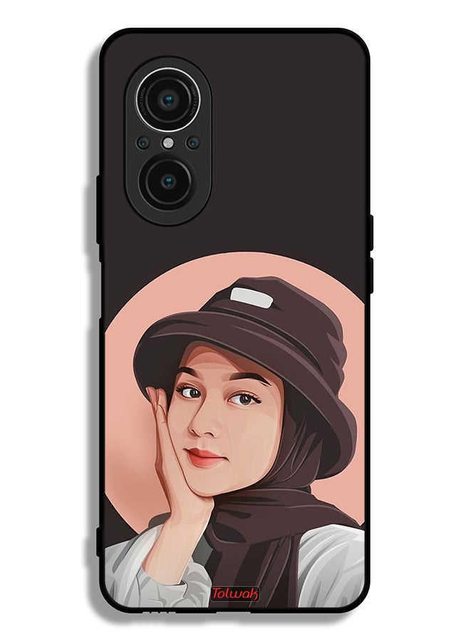 Tolwak Huawei nova 9 SE 4G Protective Case Cover Cute Hat Girl Paint Art  - Image 2