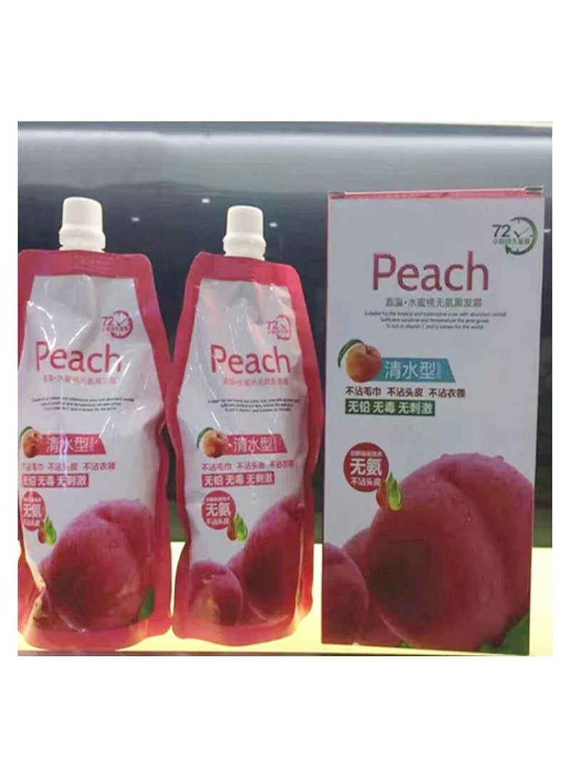 Peach Ammonia Free Black Hair Color Shampoo 1000ml - Image 3