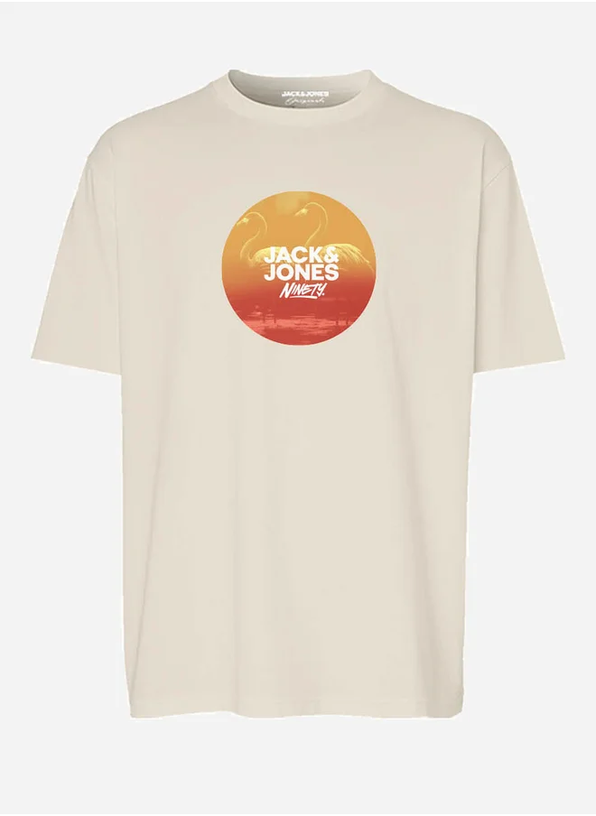 جاك اند جونز Graphic Print Short Sleeve T-Shirt