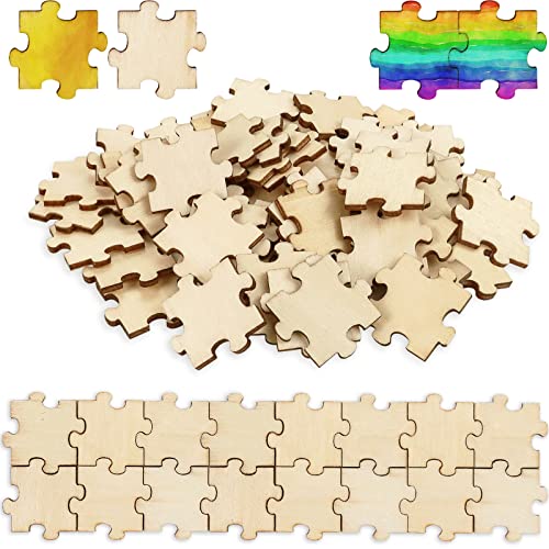 UPlama 300PCS Blank Puzzles, Freeform Blank Puzzle Pieces Blank Wooden Puzzles DIY Jigsaw Puzzles Plain Puzzle Pieces for Crafts, Arts, Card Making (1.18" x 1.18") - Image 1