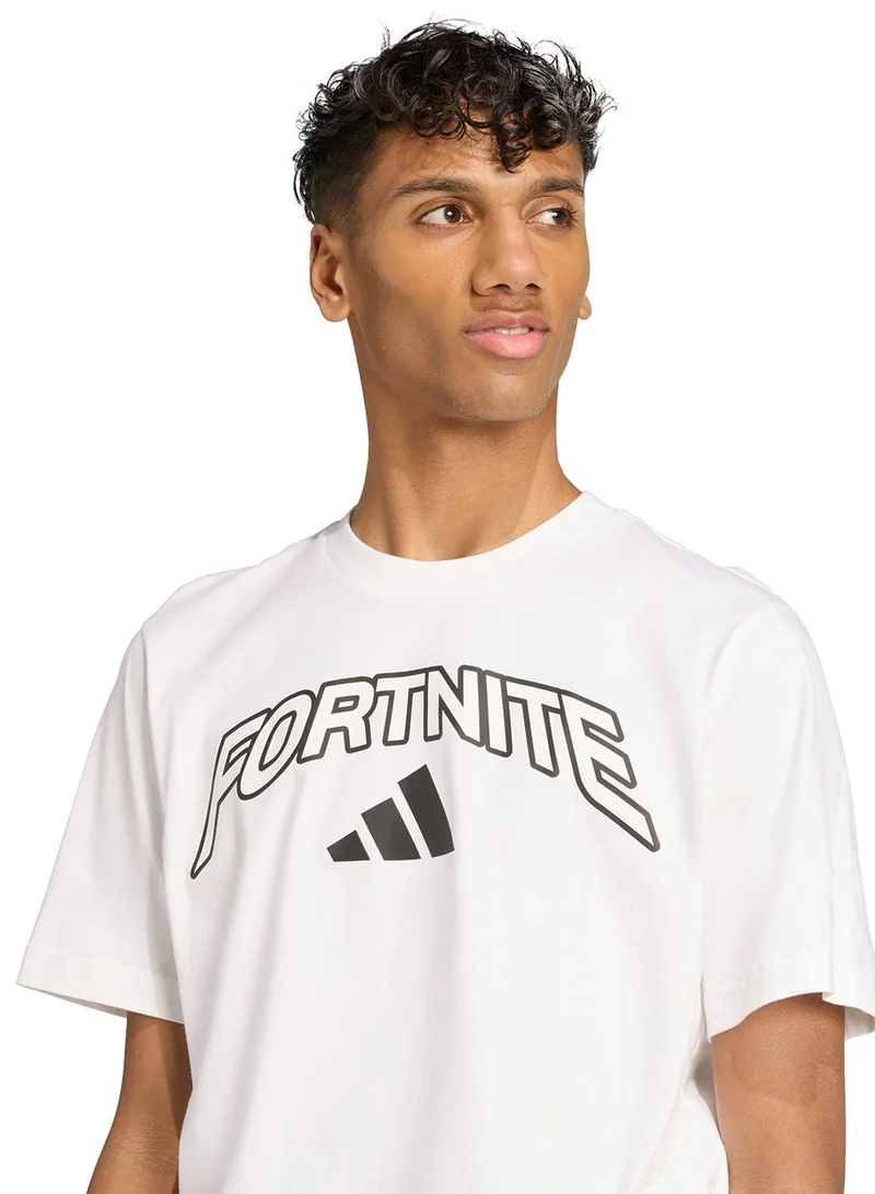 اديداس تيشيرت فورتنايت بشعار جرافيك