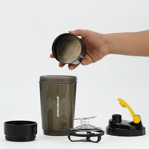 MuscleBlaze Plastic Spider Gym Shaker (Black, 500ml) | 100% Leakproof | BPA-Free | Ideal for Whey Protein - Image 5