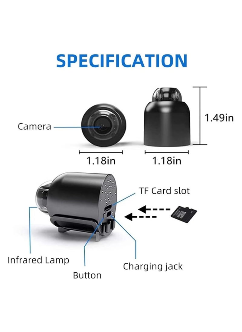 Mini WiFi Security Camera, 5G Wireless WiFi Camera, 1080P HD with Night Vision – Compact, High-Resolution, Motion Detection, Easy Setup, Camera Only