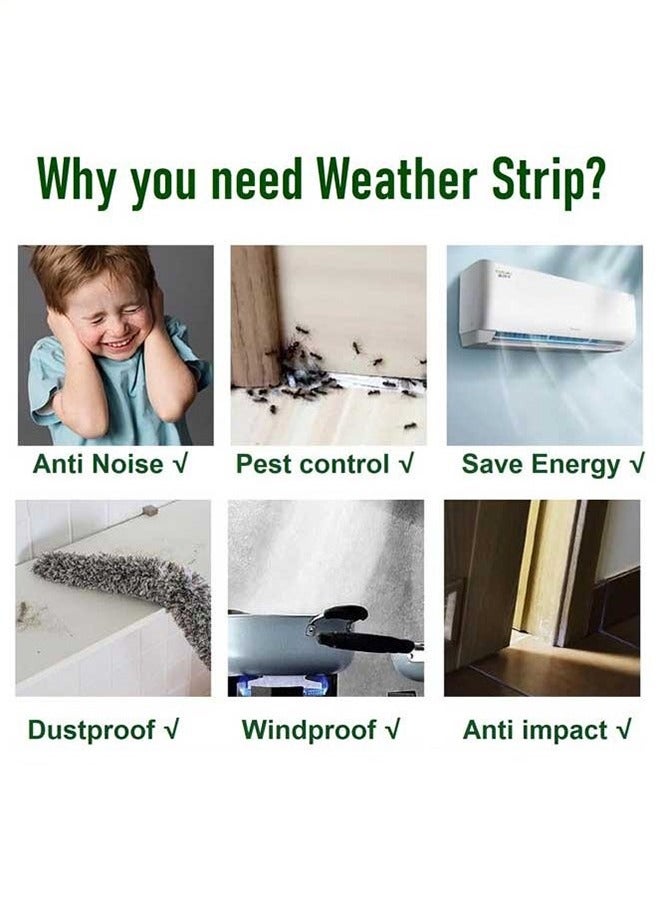 5M Self Adhesive Seal Strip Weatherstrip for Windows and Doors House Soundproofing, Windproof, Dustproof, Stronger Stickiness Gray - Image 2