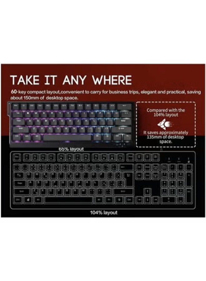 Black RGB Wired Magnetic Switch Mechanical Gaming Keyboard with Adjustable Actuation 8000 Hz Polling Rate Rapid Trigger Mode  Hall Effect Switches for PC/Mac - Image 3