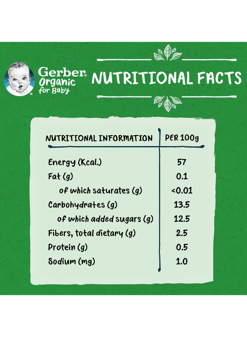 Gerber Organic Puree Pouch In Pear 7 x 90g  - Image 4
