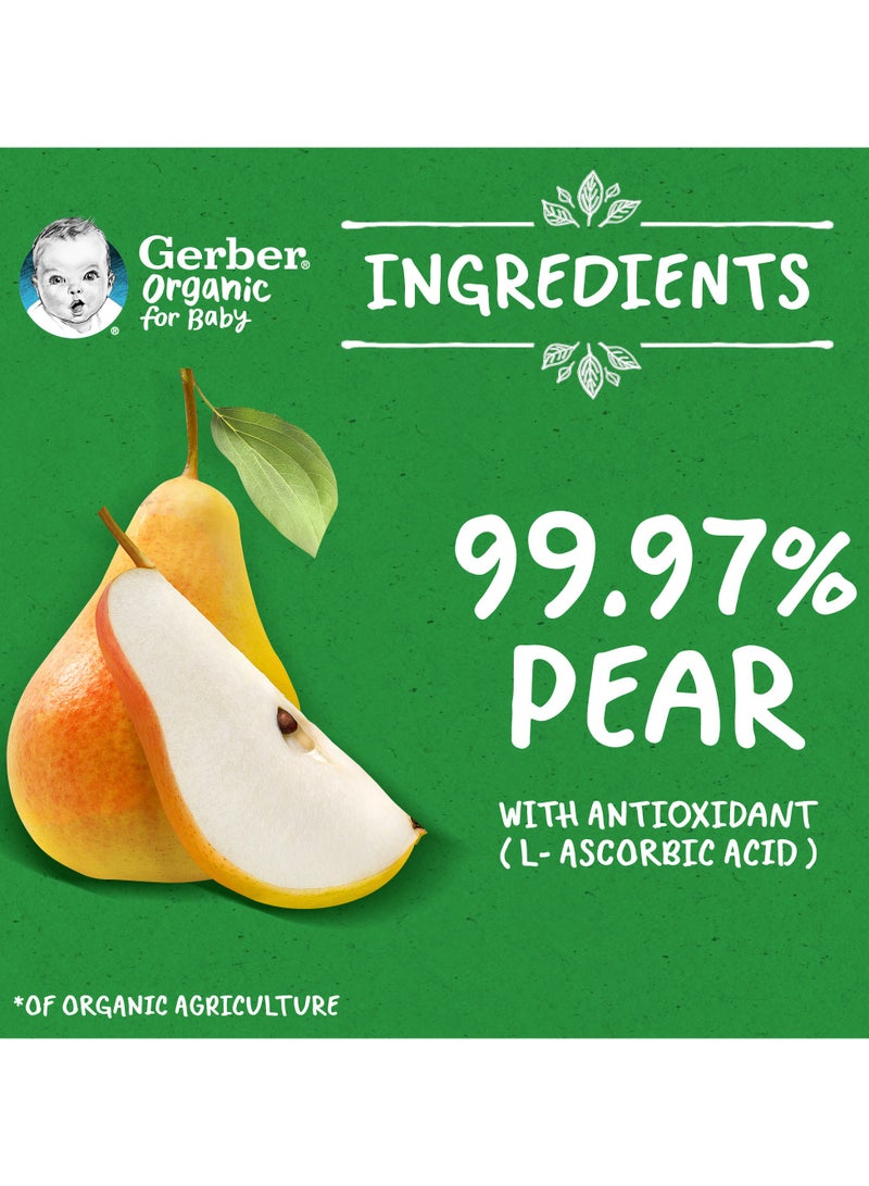 Gerber Organic Puree Pouch In Pear 7 x 90g  - Image 5