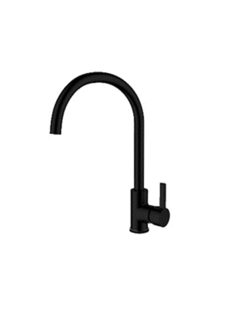 Kitchen Faucet - SZF00107MB, Stainless Steel 304 Body & Handle, Electroplated Matte Black Finish, Ceramic Cartridge (500K Cycles), 360° Rotation, Single Hole Installation