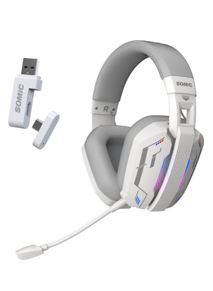 Somic MH201 Wireless Head-Mounted Bluetooth Headset 2.4G Wired Three-Mode Gaming Music Microphone - Image 1