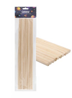 PARTNER 12-Piece Wooden Sticks For Art And Crafts 30cm Length  - Image 1