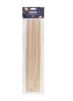PARTNER 12-Piece Wooden Sticks For Art And Crafts 30cm Length  - Image 2