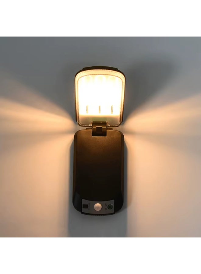 SX901-1 Outdoor Solar Wall Light with 9 COB Panels, Warm Light, PIR Motion Sensor, Light Sensor, Remote Control, 3 Lighting Modes and 120° Adjustable Head - Image 2