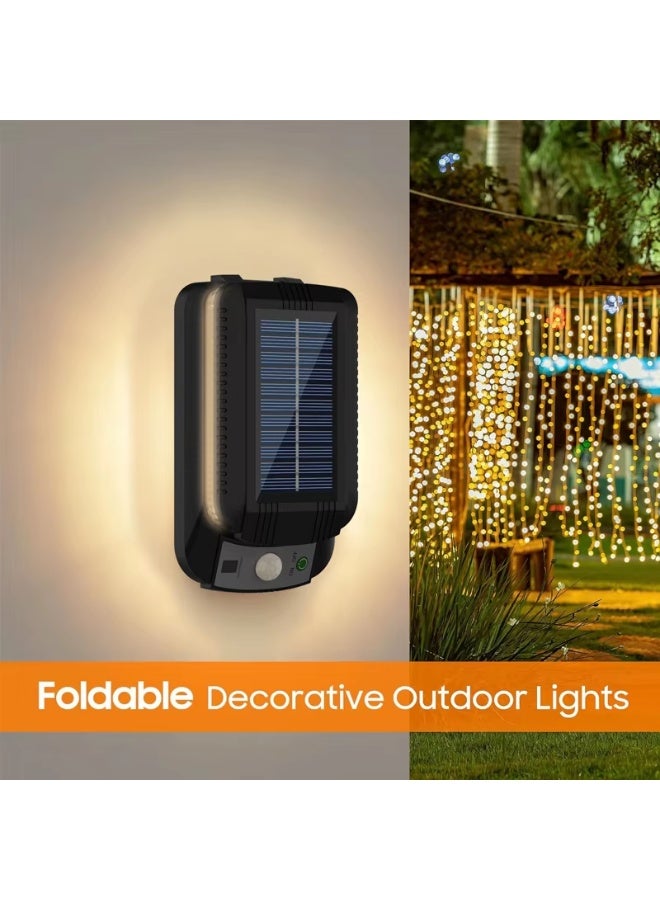 SX901-1 Outdoor Solar Wall Light with 9 COB Panels, Warm Light, PIR Motion Sensor, Light Sensor, Remote Control, 3 Lighting Modes and 120° Adjustable Head - Image 4