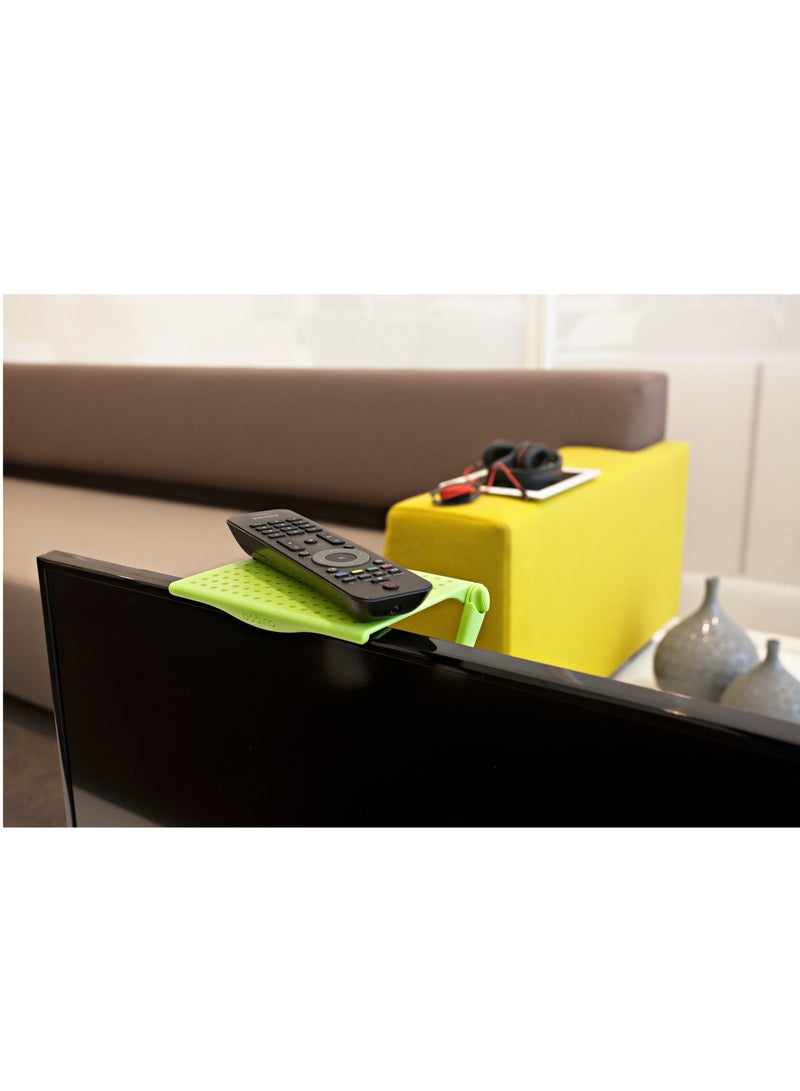bobino TV Monitor Screen Shelf | Lime | Anti-Slid Anti-Skid Minimalist Monitor Mounted Organizer for Photo Frames, Remote, Pots, Dolls - Image 5