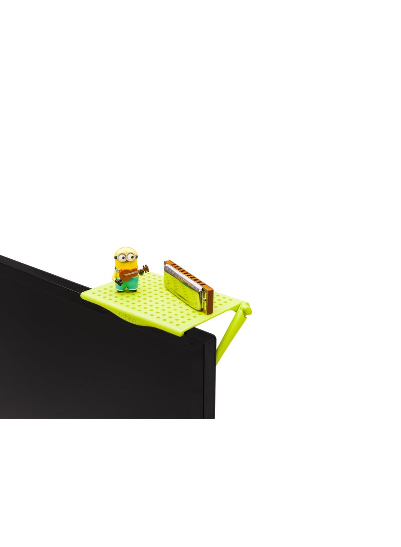 bobino TV Monitor Screen Shelf | Lime | Anti-Slid Anti-Skid Minimalist Monitor Mounted Organizer for Photo Frames, Remote, Pots, Dolls - Image 2