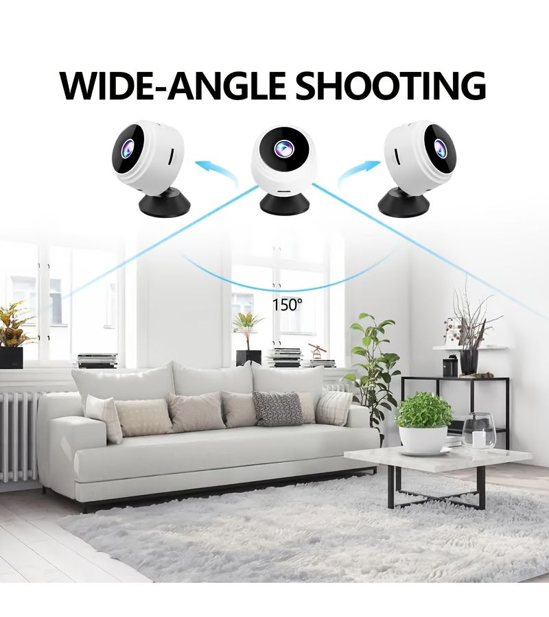 1 قطعة كاميرا مراقبة منزلية لاسلكية من مادة ABS 2.4 جيجاهرتز واي فاي 480P قابلة للشحن عبر USB بدون بطاقة ذاكرة كشف الحركة عرض عن بعد تسجيل 24/7 للمراقبة الداخلية والخارجية للمنزل والمكتب ومراقبة الحيوانات الأليفة والمربية - Image 4