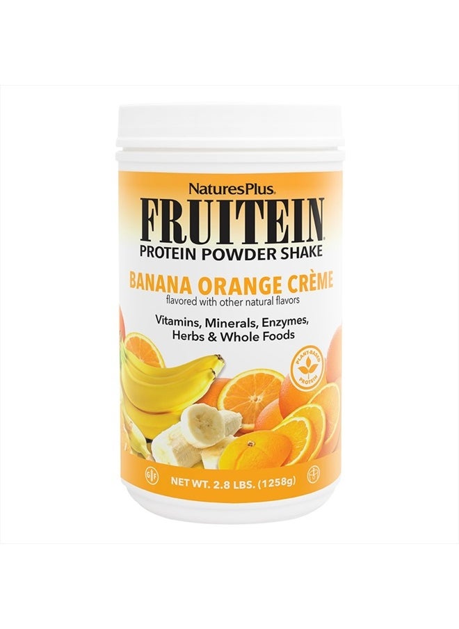Natures Plus - NaturesPlus FRUITEIN Banana Orange Creme Shake - 2.8 lbs - 10 Grams of Plant-Based Protein Per Serving - Supports Energy & Immune System - Vegetarian, Gluten Free & Non-GMO - 37 Servings - Image 1
