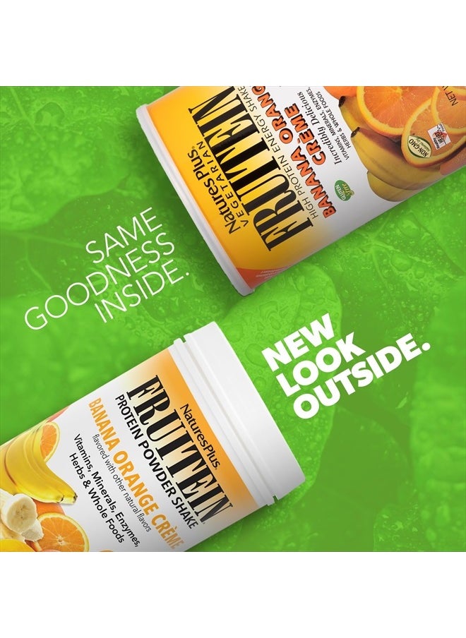 Natures Plus - NaturesPlus FRUITEIN Banana Orange Creme Shake - 2.8 lbs - 10 Grams of Plant-Based Protein Per Serving - Supports Energy & Immune System - Vegetarian, Gluten Free & Non-GMO - 37 Servings - Image 1