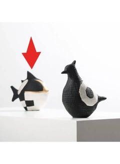 ebarza Black, White & Gold Ceramic Puffer Fish Fa-D22025  - Image 3