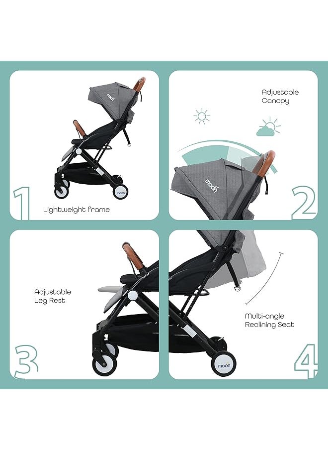 erorex Ritzi Cabin Stroller Black Grey Dots  - Image 3