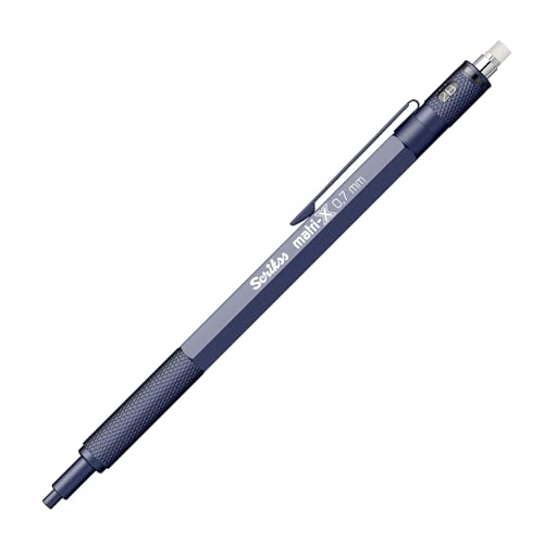 Scrikss 0.7mm Mechanical Clutch Lead Pen Pencil Dark Blue Body Matri-X Series Eraser Included - Image 2
