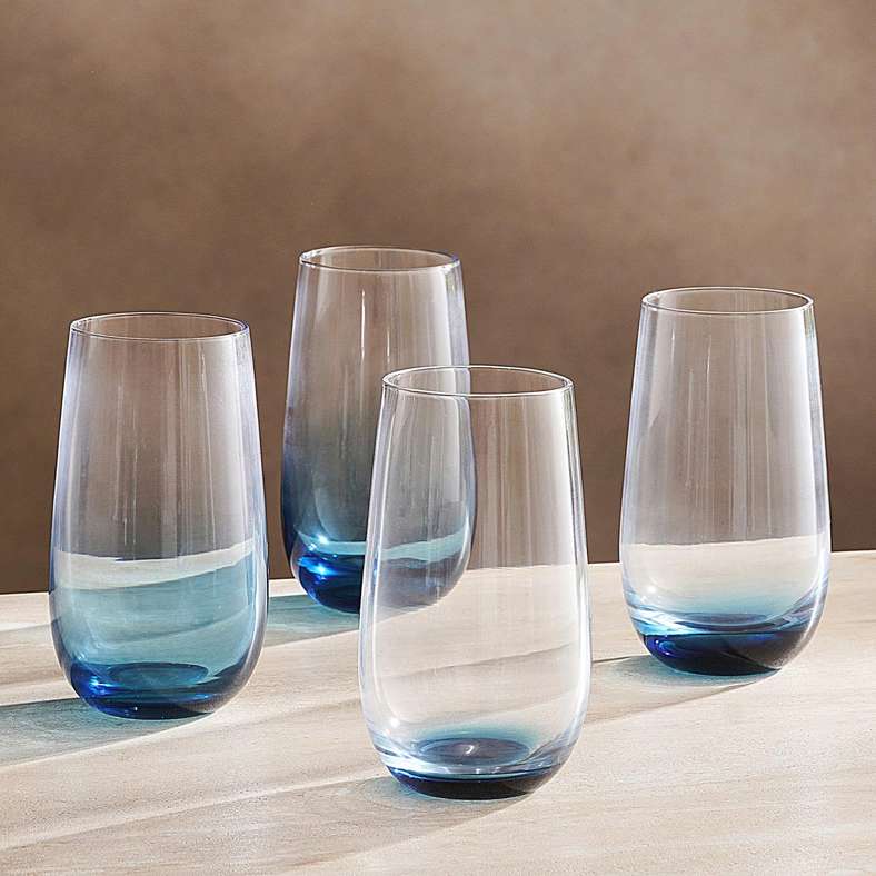 Pan Home Lona 4-Piece Highball Glass Set 573ml -Blue