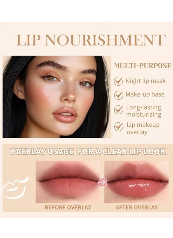 lakerain Summer Special Lip Balm Butter, Reduce Lip Lines, Soothing Moisturizing Tinted Lip Mask, Repair Dry Cracks Lip Oil - Mint 02(15G/0.5 OZ)  - Image 2