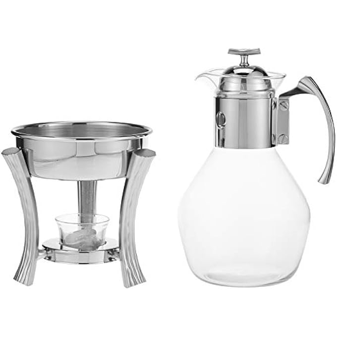 REGENT Stainless Steel Onda CoffeeTea Warmer  10 CupsSilver - Image 2