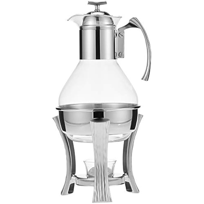 REGENT Stainless Steel Onda CoffeeTea Warmer  10 CupsSilver - Image 1