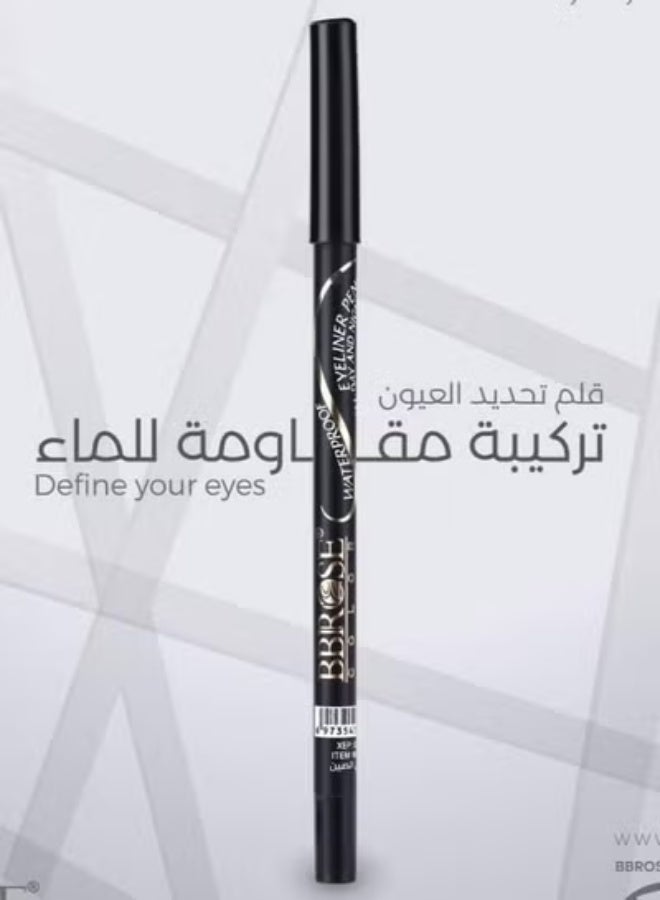 بي بي روز قلم تحديد عيون مقاوم للماء يدوم 24 ساعة لون فحمي أسود - 1.5 جم - Image 2