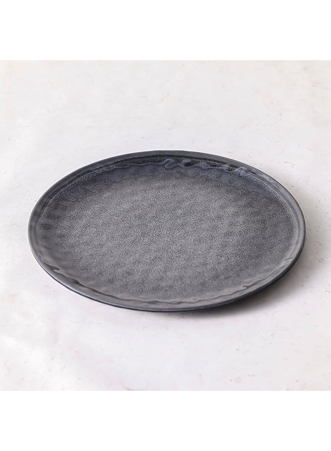 DANUBE HOME Bubbles Melamine Dinner Plate – Durable, Lightweight, Certified Food-Safe Dinnerware for Indoor & Outdoor Use, Stylish Design Perfect for Home, Picnic, Camping, Kitchen Essentials - Ash - 27 cm - Image 1