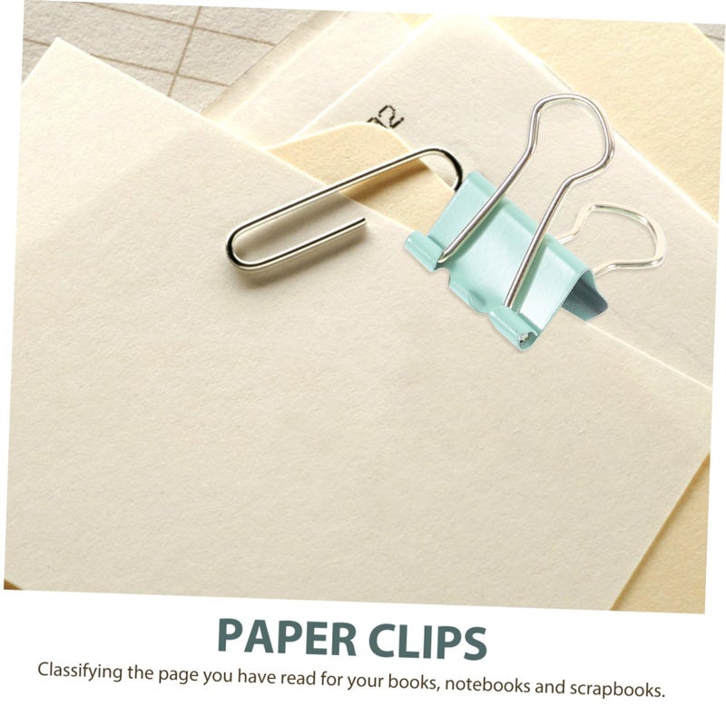 Green Decorative Tail Binder Clips 9pcs Practical Document Fixing Clips for Home Office School Use - Image 4